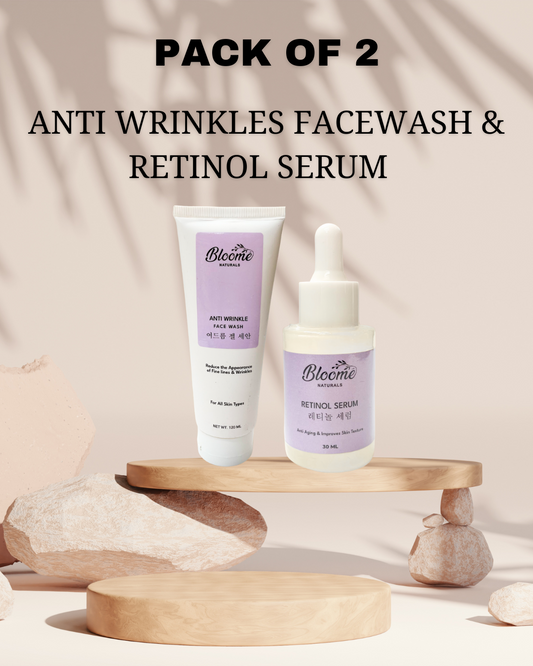 Pack Of 2 Anti-Wrinkles Facewash & Retinol Serum.