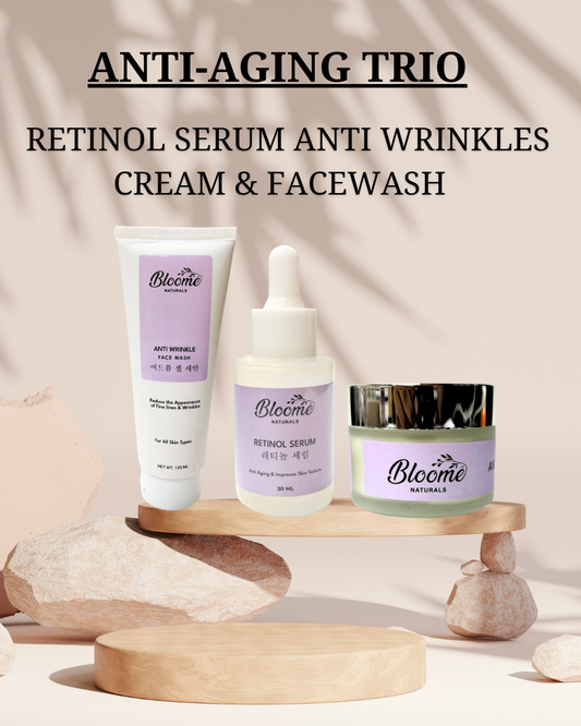 Retinol Serum, Anti-Wrinkles Cream & Facewash